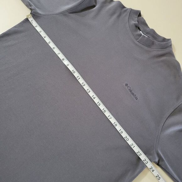 Columbia Men's Mockneck Gray Long Sleeve Pullover Shirt - Picture 4 of 12